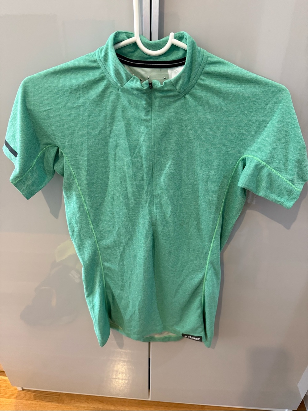 Adidas Terrex Climachill Short Sleeve Top in Mint Green
